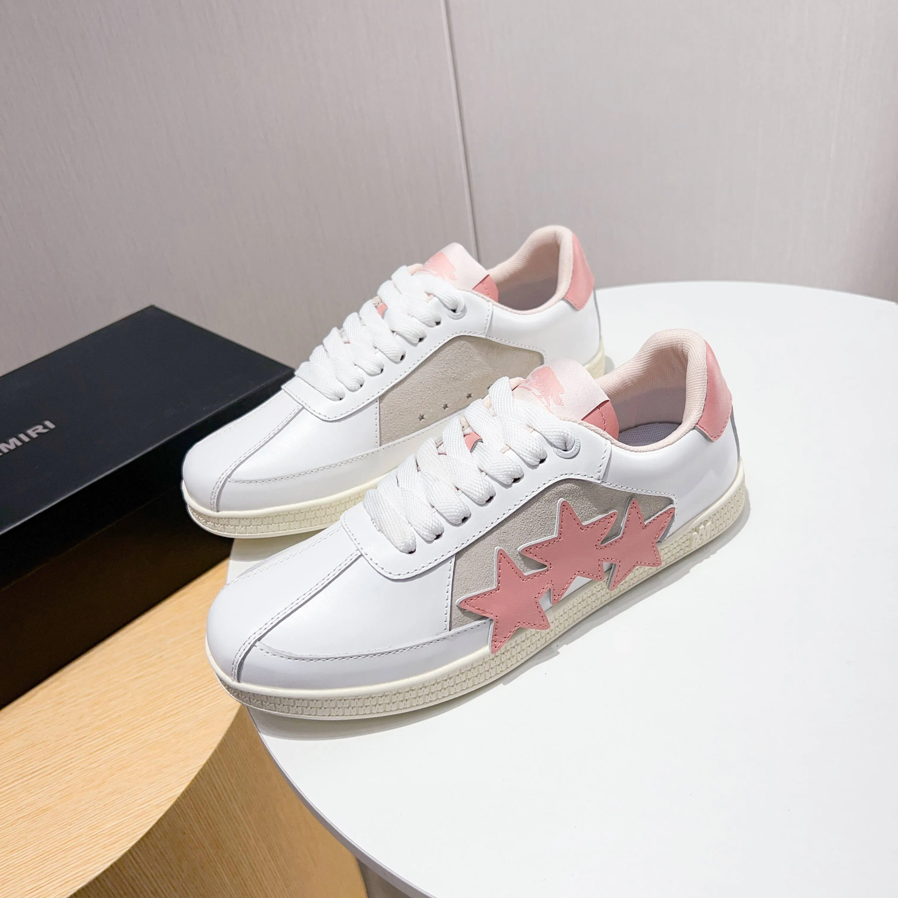 Men's shoes 💰420 [New style] 🌲🌲Balmain - New Amiri trendy shoes, low-top casual sports shoes, the same style as celebrities, made of selected pebbled cowhide and frosted cowhide, original outsole, comfortable on the feet, high-end workmanship, welcome to buy. Size: 39-45 (46 customized)